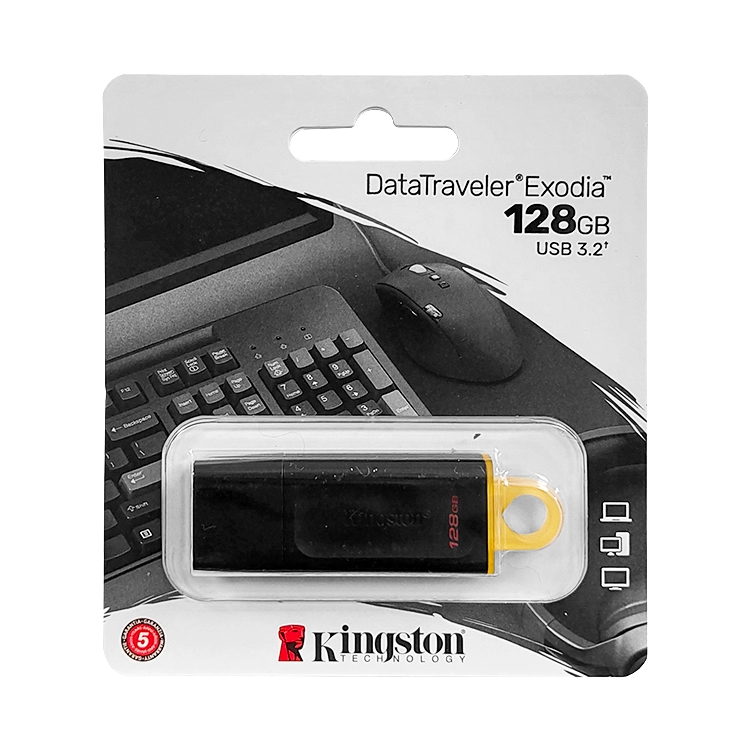 Pendrive Kingston 128GB Exodia DTX Negro USB 3.2 Art.DTX-128GB